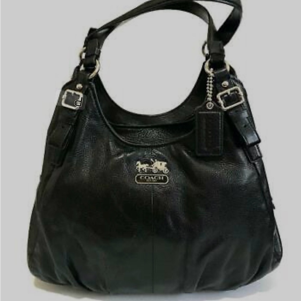 Coach Black Leather Maggie Women's Bag